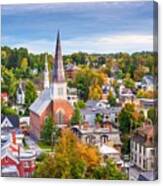 Montpelier, Vermont, Usa Autumn Town #2 Canvas Print