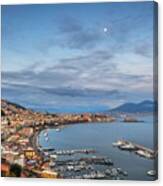 Naples, Italy Aerial Skyline On The Bay #2 Canvas Print