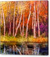 Oil Painting Landscape - Colorful Canvas Print