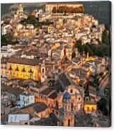 Ragusa Ibla, Italy Town View At Dusk #2 Canvas Print