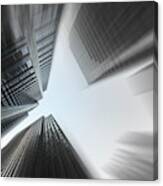 Skyscrapers In Motion Canvas Print