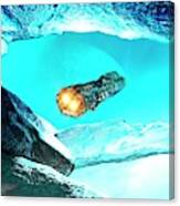 Space Craft Above Planet #2 Canvas Print