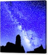 The Milky Way Over The Crest House Canvas Print