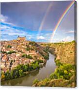 Toledo, Spain Old Town Skyline #2 Canvas Print
