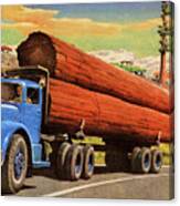 Truck Hauling Logs #2 Canvas Print