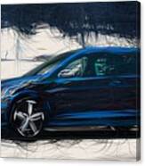 Volkswagen Golf R Drawing #3 Canvas Print