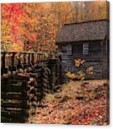 2019 Mingus Mill During Fall In The Great Smoky Mountain National Park Ii Canvas Print