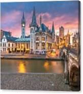 Ghent, Belgium Old Town Cityscape #21 Canvas Print