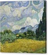 Wheat Field With Cypresses Canvas Print