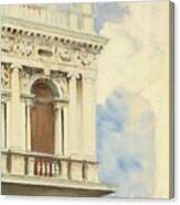 A Corner Of The Library In Venice Canvas Print