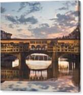 Florence, Italy At The Ponte Vecchio #3 Canvas Print