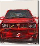 Lancia Delta Hf Integrale Evoluzione Ii Draw #3 Canvas Print
