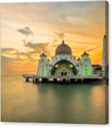Malacca Islam Mosque Is Beutiful Islam #3 Canvas Print