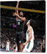 Milwaukee Bucks V Brooklyn Nets #3 Canvas Print