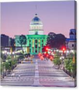 Montgomery, Alabama, Usa With The State #3 Canvas Print