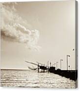 Pier With Fishermans Nets #3 Canvas Print