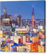 Sapporo, Japan Downtown Cityscape #3 Canvas Print