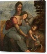 The Virgin And Child With St. Anne Canvas Print