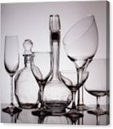 Wine Decanters With Glasses #3 Canvas Print