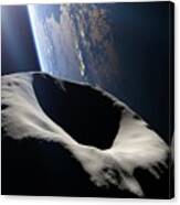 Asteroid Approaching Earth #37 Canvas Print
