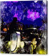 37 Ford Downtown Halloween Night Blanco Texas With Vivachas Canvas Print