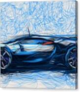 Bugatti Vision Gran Turismo Drawing #5 Canvas Print