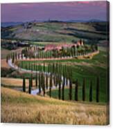Italy, Tuscany, Siena District, Asciano, Crete Senesi Landscape #4 Canvas Print