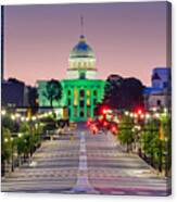 Montgomery, Alabama, Usa With The State #4 Canvas Print