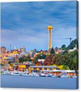 Seattle, Washington, Usa Skyline #4 Canvas Print