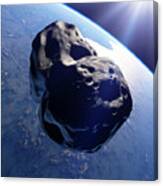 Asteroid Approaching Earth #43 Canvas Print