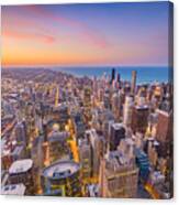 Chicago, Illinois, Usa Aerial Downtown #5 Canvas Print