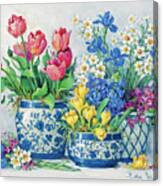 5273 Spring Garden In Blue I Canvas Print