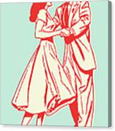 Man And Woman Dancing #6 Canvas Print