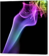 Multicolored Smoke On A Black Background #6 Canvas Print