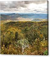 Blue Ridge And Smoky Mountains Changing Color In Fall #60 Canvas Print