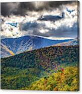 Blue Ridge And Smoky Mountains Changing Color In Fall #62 Canvas Print