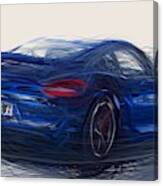 Porsche Cayman Gt4 Fantastic Drawing Canvas Print