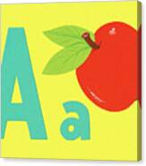 A As In Apple Canvas Print