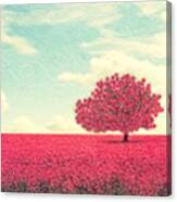 A Beautiful Tree In A Pretty Field Canvas Print