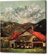 A Hut In The Mountains, C1874. Artist Canvas Print