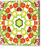 A Kaleidoscope Image Of Salad Vegetables Canvas Print