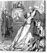 A Scene From Trial By Jury, 1875 Canvas Print