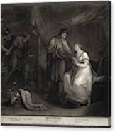 A Scene From Troilus And Cressid By Angelika Kauffmann And Engraver Luigi Schiavonetti Canvas Print