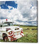 Abandoned Fire Truck Canvas Print