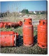 Abandoned Gas Cylinders Canvas Print