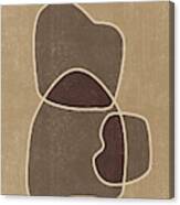 Abstract Composition In Brown And Tan - Modern, Minimal, Contemporary Print - Earthy Abstract 2 Canvas Print