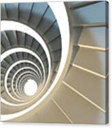 Abstract Endless Spiral Staircase Canvas Print