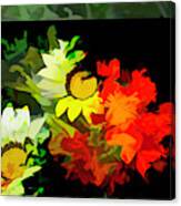 Abstract Flowers Presentation Canvas Print