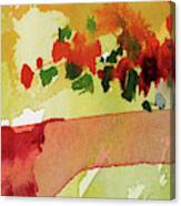 Abstract Red Poppies Panorama Canvas Print