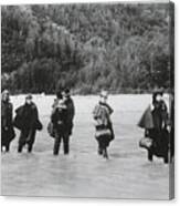 Actresses On Way To Klondike Gold Canvas Print